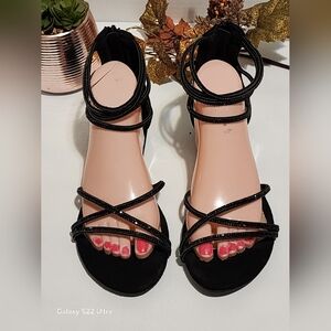 Dream Pairs Black Strappy Sandals for Formal Events